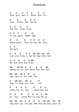 Download Piano letter notes by Obituary - Arr.Phoeser