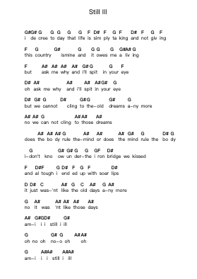 Still Ill Piano letter notes by The Smiths - Arr.Shertram
