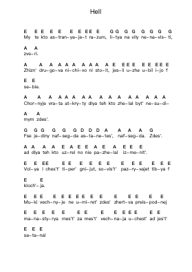 Hell Piano letter notes by Slaughter to Prevail - Arr.Jamesstone