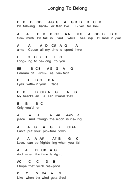 Longing To Belong Nota surat piano oleh Eddie Vedder - Arr.Crylip