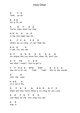 Holy Diver 钢琴字母谱由 Killswitch Engage - 编曲 Lytckey Comnel