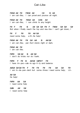 Cat-Like Nota surat piano oleh Screeching Weasel - Arr.Yorkkim