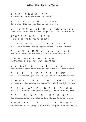 After The Thrill Is Gone Catatan huruf piano oleh Eagles - Arr.Vebted Saulquinn