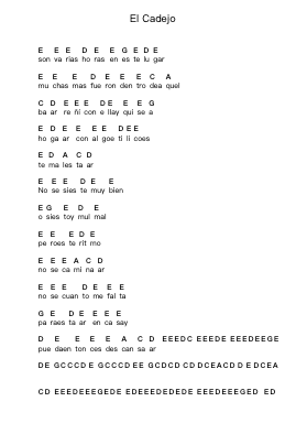 El Cadejo पियानो पत्र नोट्स द्वारा Ricardo Andrade - Arr.Simpdre