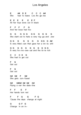 Los Angeles Piano letter notes by X - Arr.Ianjim