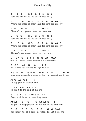 Paradise City Piano letter noten van Guns N' Roses - Arr.Browntis