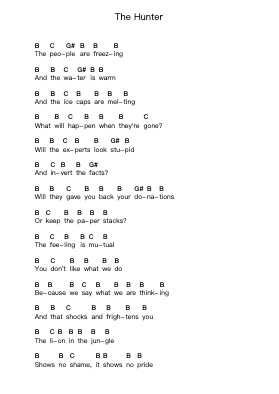 The Hunter Piano letter noten van Slaves (UK) - Arr.Lhous Veholmes