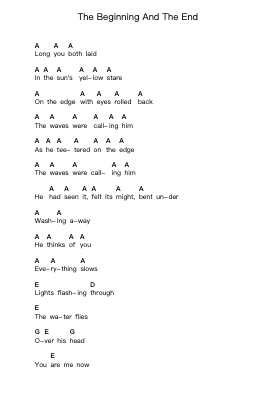The Beginning And The End Piano letter notes by ISIS - Arr.Humlop