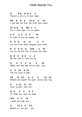 I Walk Beside You Piano letter notes by Dream Theater - Arr.Yetbur Jacmill