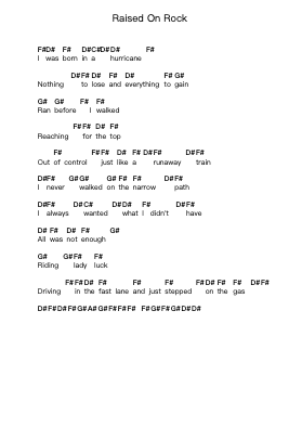 Raised On Rock Piano letter notes by Scorpions - Arr.Pegholmes Anlett