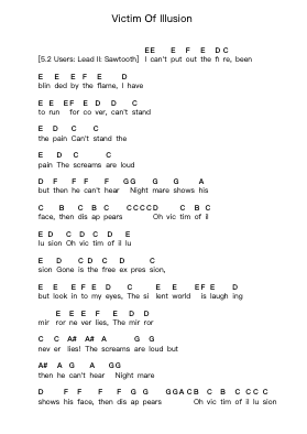 Victim Of Illusion Ghi chú đàn piano bởi Michael Schenker Group (MSG) - Arr.Flonell