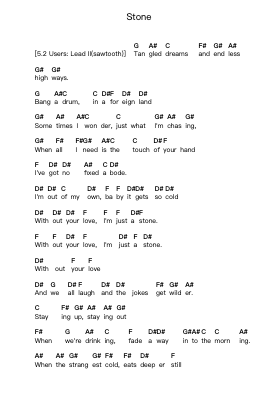 Stone ピアノの音符 by Axel Rudi Pell - Arr.Hedrex Kimriah