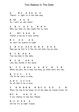 Two Babies In The Dark Ghi chú đàn piano bởi Bad Religion - Arr.Brewsriah Lesrald