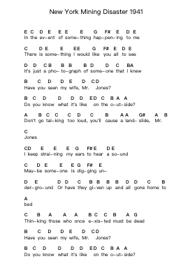 New York Mining Disaster 1941 Piano letter notes by Bee Gees - Arr.Kyleret Earlkyle