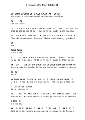 Forever We Can Make It 钢琴字母谱由 THYME - 编曲 Caescott