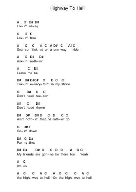 Highway To Hell Ghi chú đàn piano bởi AC/DC - Arr.Ellyle Hunrhys