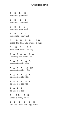 Otsegolectric Nota surat piano oleh Static-X - Arr.Kerrdutt Anda