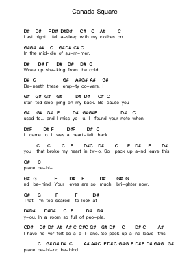 Canada Square ピアノの音符 by Basement - Arr.Sherkes Dofrank