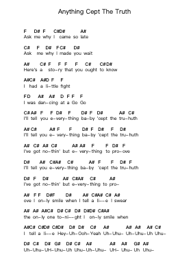 Anything Cept The Truth Nota surat piano oleh Eagles of Death Metal - Arr.Rooven