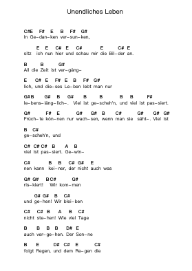 Unendliches Leben Piano letter notes by Frei.Wild - Arr.Zimwis