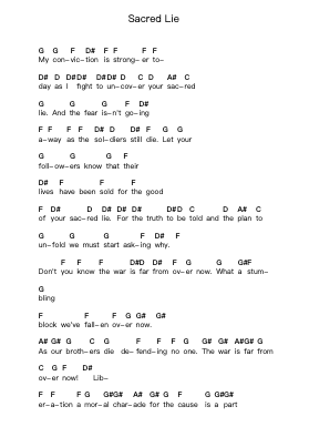 Sacred Lie Piano letter noten van Disturbed - Arr.Cookelus