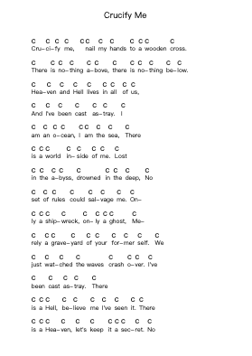 Crucify Me Piano letter notes by Bring Me the Horizon - Arr.Dilpont Trollsper
