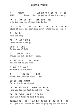 Eternal World पियानो पत्र नोट्स द्वारा Crimson Glory - Arr.Gwenter Stedi