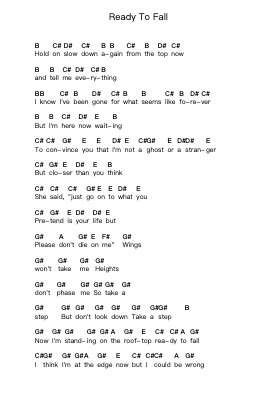 Ready To Fall Piano letter noten van Rise Against - Arr.Joejosh Demptout