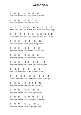 Wilder Wein Piano letter notes by Rammstein - Arr.Jamesstone