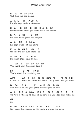 Want You Gone Catatan huruf piano oleh Jonathan Coulton - Arr.Efbin Kimsie