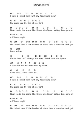 Mindcontrol Ghi chú đàn piano bởi The Lillingtons - Arr.Wheatmia