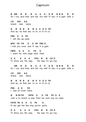 Capricorn 피아노 악보 Thirty Seconds To Mars - 편곡 Lambken Bespag