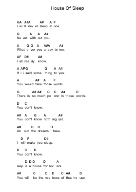 House Of Sleep Piano letter notes by Amorphis - Arr.Readerae