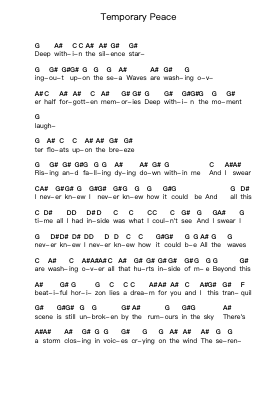 Temporary Peace Piano letter noten van Anathema - Arr.Fanbrow Douggreve