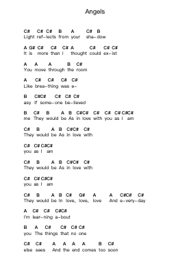 Angels Nota surat piano oleh The xx - Arr.Hoywoolf Lindses
