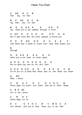 Have You Ever 钢琴字母谱由 The Offspring - 编曲 Jonric