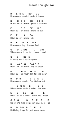 Never Enough Live Piano letter noten van The Cure - Arr.Theopys