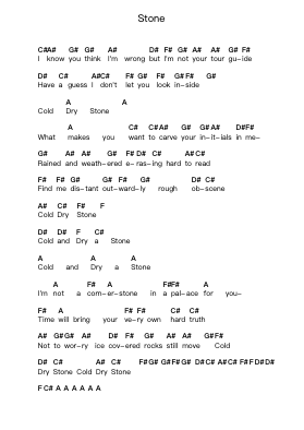 Stone Ghi chú đàn piano bởi Alice in Chains - Arr.Iannet Shelac
