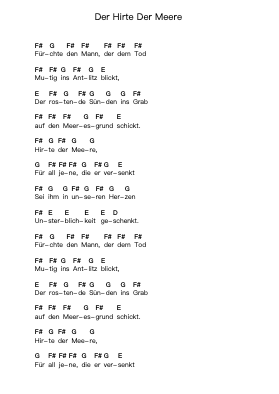 Der Hirte Der Meere Klavierbuchstaben-Noten von Samsas Traum - Arr.Barias Raborn