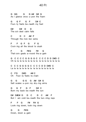 40 Ft ピアノの音符 by Franz Ferdinand - Arr.Everal Baurell