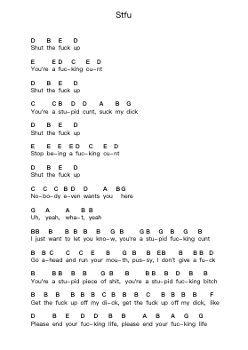 Stfu Piano letter noten van Pink Guy - Arr.Boothmore Petwald