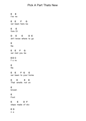 Pick A Part Thats New Piano letter notes by Stereophonics - Arr.Xefunk Huttrick