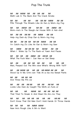 Pop The Trunk Piano letter noten van YelaWolf - Arr.Dalclark Wenholt
