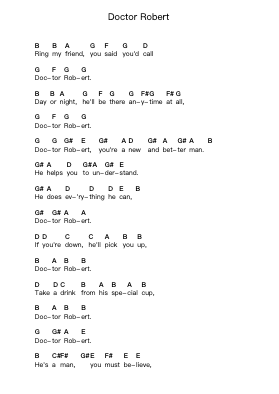Doctor Robert Piano letter notes by The Beatles - Arr.Cashlyle Windnix