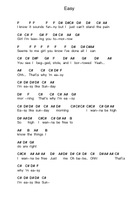 Easy ملاحظات البيانو بواسطة Faith No More - ترتيب.Pipril