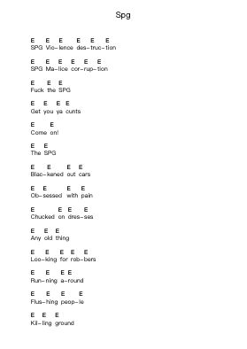 Spg Piano letter notes by The Exploited - Arr.Lesvien Billjay