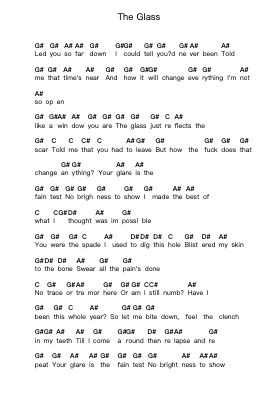 The Glass Piano letter notes by The Story So Far - Arr.Henbard