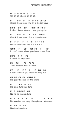Natural Disaster Nota surat piano oleh Mike Krol - Arr.Brandwight Gillget