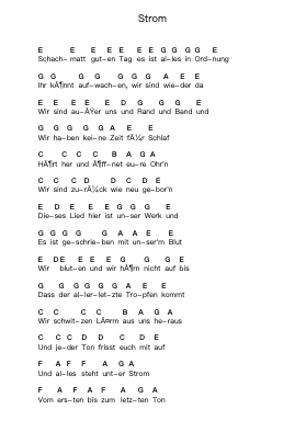 Strom โน้ตตัวอักษรเปียโนโดย Die Toten Hosen - Arr.Serles