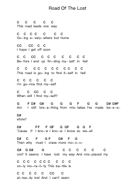 Road Of The Lost 钢琴字母谱由 Miss May I - 编曲 Drylie